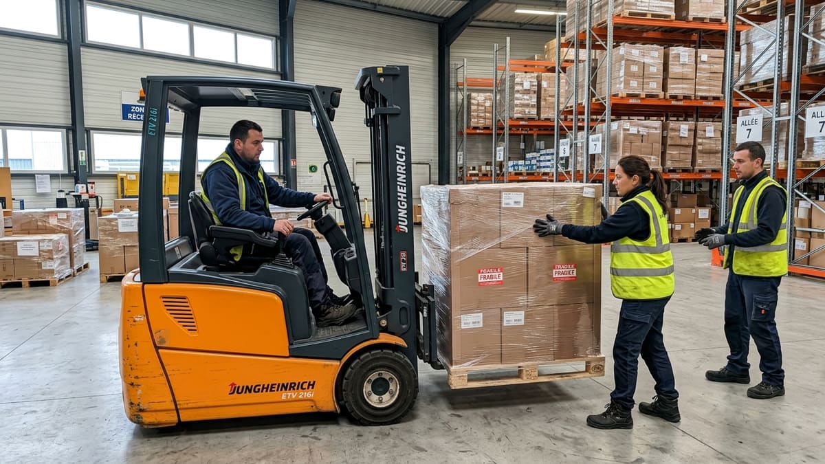 Manutention d’une palette fragile en Île-de-France